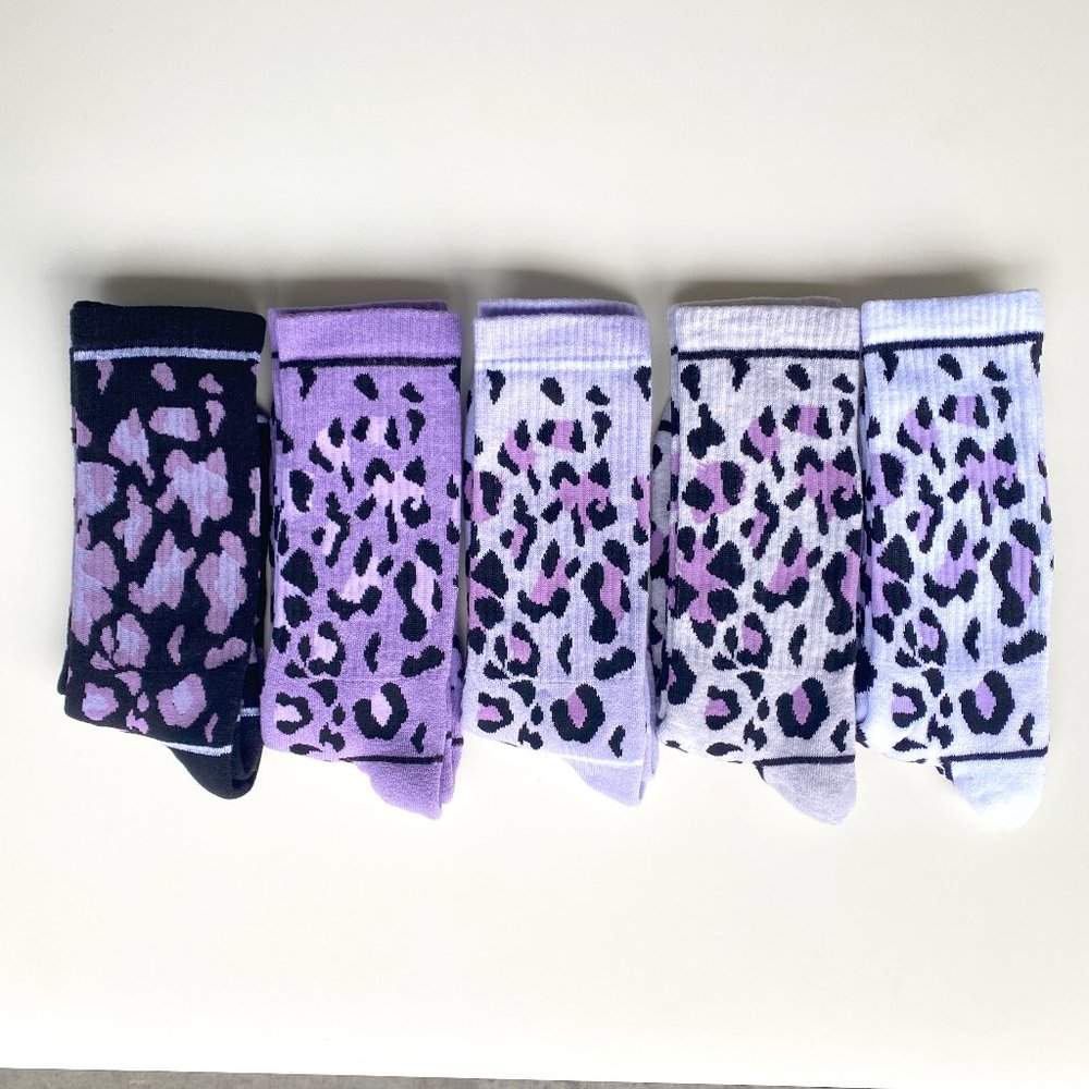 Men's Leopard Print Terry Socks